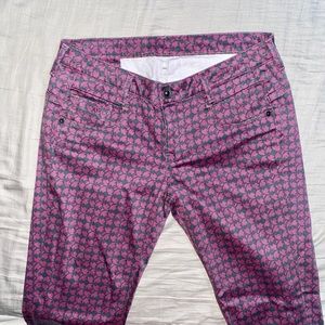 G-Star RAW Purple Pattern Skinny Jeans Houndstooth